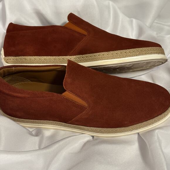 Aquatalia Men's Rust Suede Sneakers - Picture 7 of 10